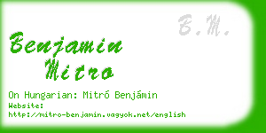 benjamin mitro business card