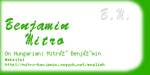 benjamin mitro business card